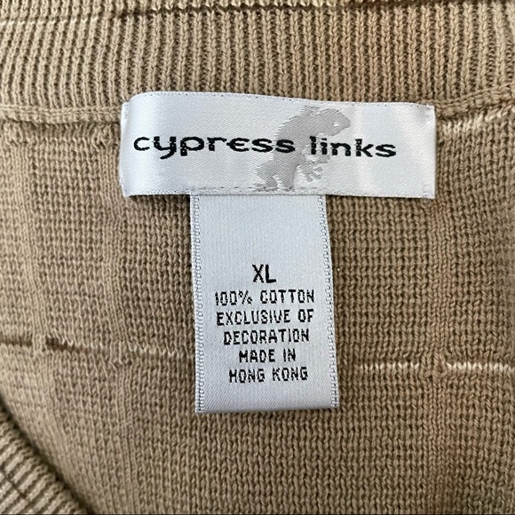 Cypress Links Men’s Tan Sweater - Picture 4 of 4